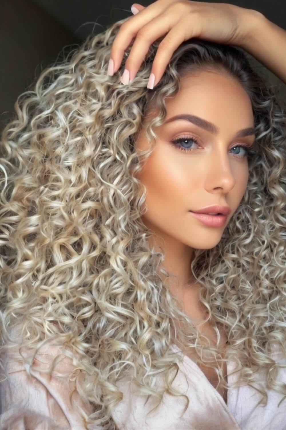 Blonde Balayage with Beautiful Curls