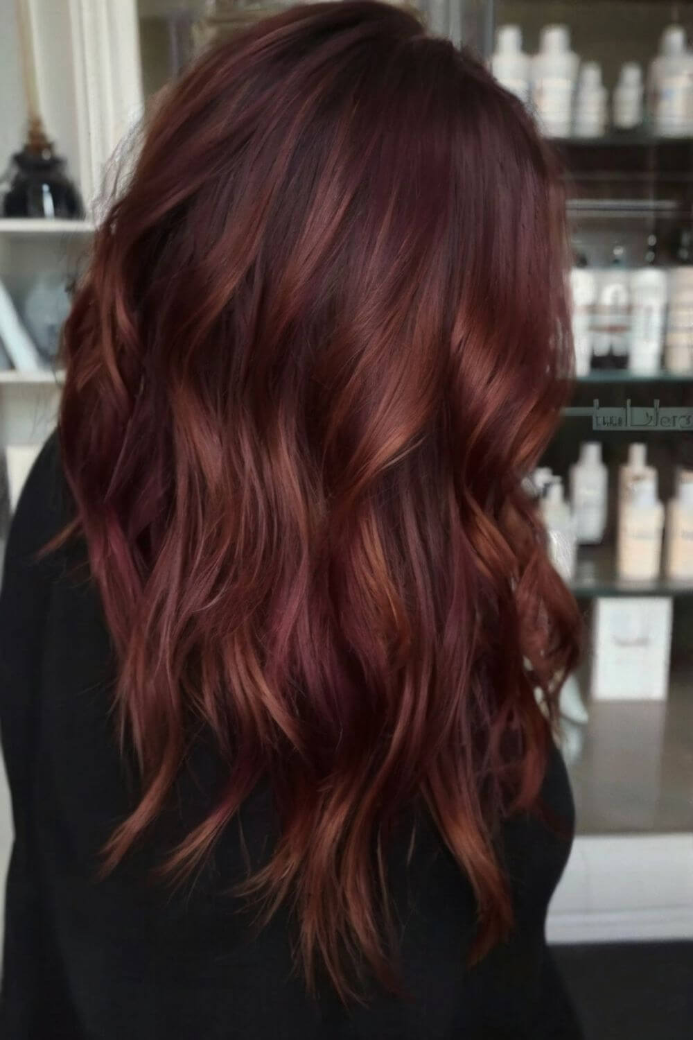 Copper with Burgundy Highlights