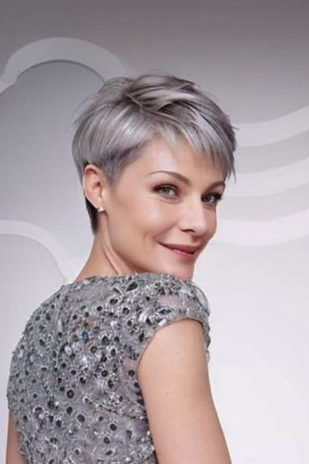 Short Gray Pixie Cut 11