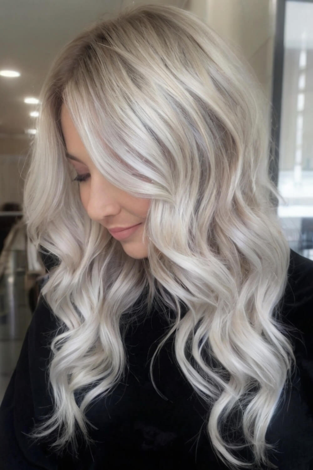 Silver Blonde Balayage