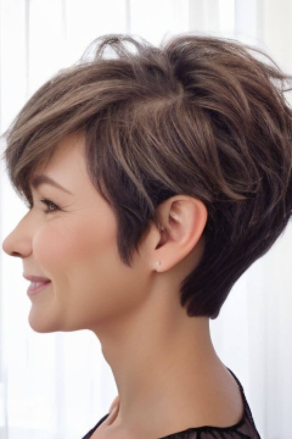 Textured Pixie with Long Bangs 11